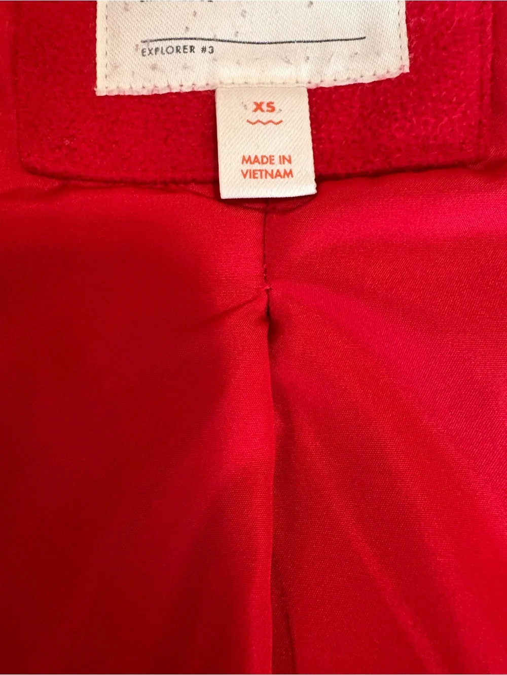 Girls' Red Hooded Coat with Faux Fur Trim